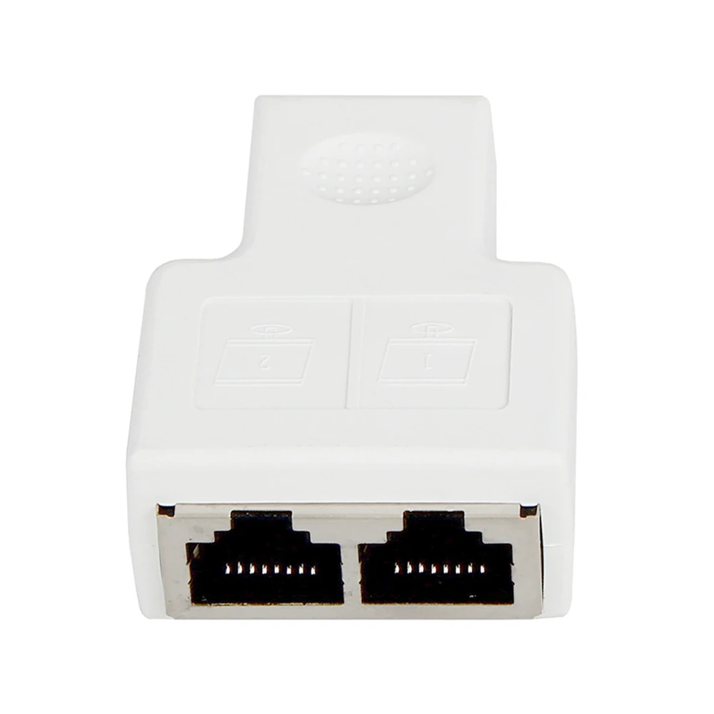 

Centechia 2pcs New 1 to 2 Dual Female Port RJ45 Splitter Connector CAT6 LAN Ethernet Sockt Network Connections Splitter Adapter