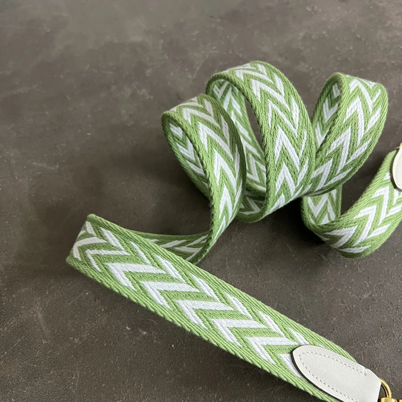 Kelly Buckle Wax Thread Belt Wide Shoulder Belt Woven Bag Belt Single Shoulder Messenger Bag With Round Dot Blue Narrow