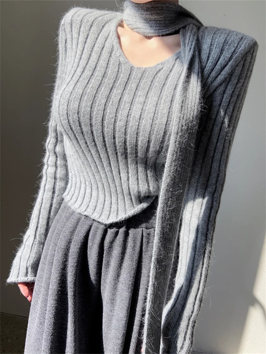 Теплые свитера Alien Kitty вязаная одежда шикарные женские повседневные Пуловеры с