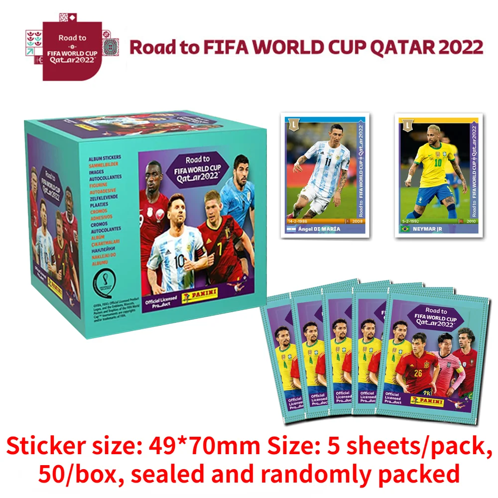 

2022 Panini Official FIFA Qatar World Cup Top 32 Hobby Football Stars Messi Benzema Haaland Collectible Stickers Fan Club Gifts