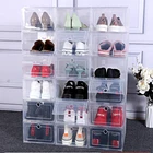 6 шт. складной чехол для обуви, утолщенный Прозрачный чехол для ящика, Женский составной ящик, органайзер для обуви, коробка для обуви, рганайзер