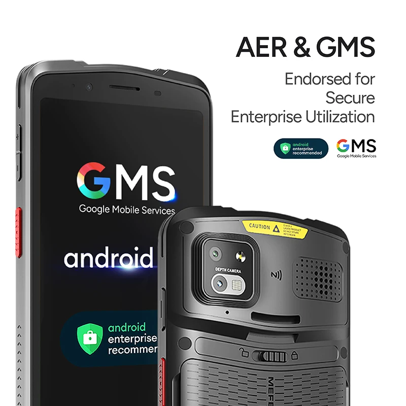 Фото MEFERI ME61 6-футовый промышленный 2D-считыватель кодов КПК Android 13 Сборщик данных AER КПК Сканер штрих-кода Прочный портативный КПК с GPS NFC №3