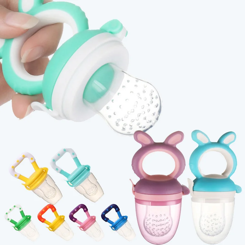 

Baby nipple Fresh Food Nibbler Baby Pacifiers Feeder Kids Fruit feeding nipple Safe Supplies Nipple Teat Pacifier Bottles