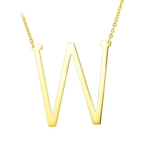 women girls initial letter necklace gold letters charm pendants jewelry