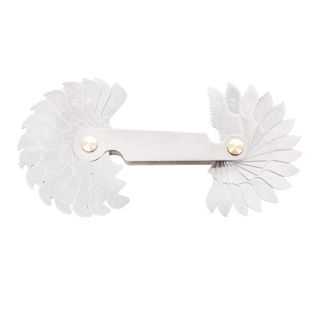 

1/2/3/5 Screw Thread Pitch Gauge Gears Professional Stainless Steel Home Measuring Tools Handheld Center Gage 58pcs