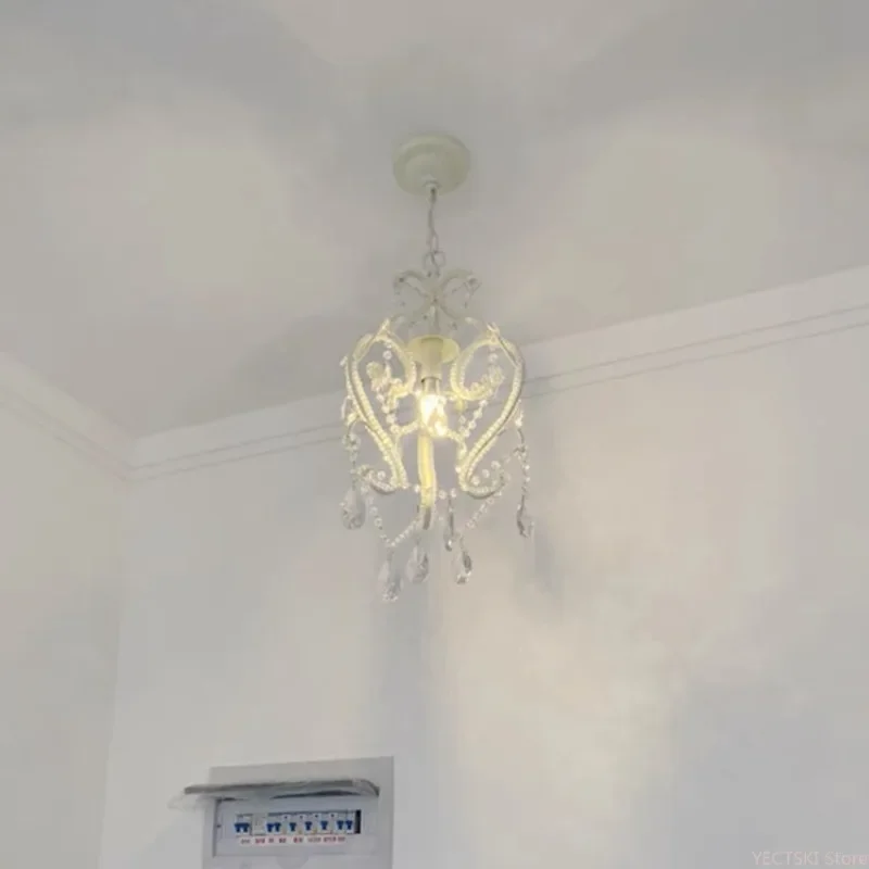 GHJUYIOL Хрустальный подвесной светильник в форме сердца белый кремовый стиль