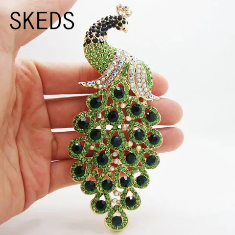 SKEDS Роскошная женская модная великолепная брошь с кристаллами для девочек, значки, модная изысканная одежда со стразами, аксессуары на булавке для пальто