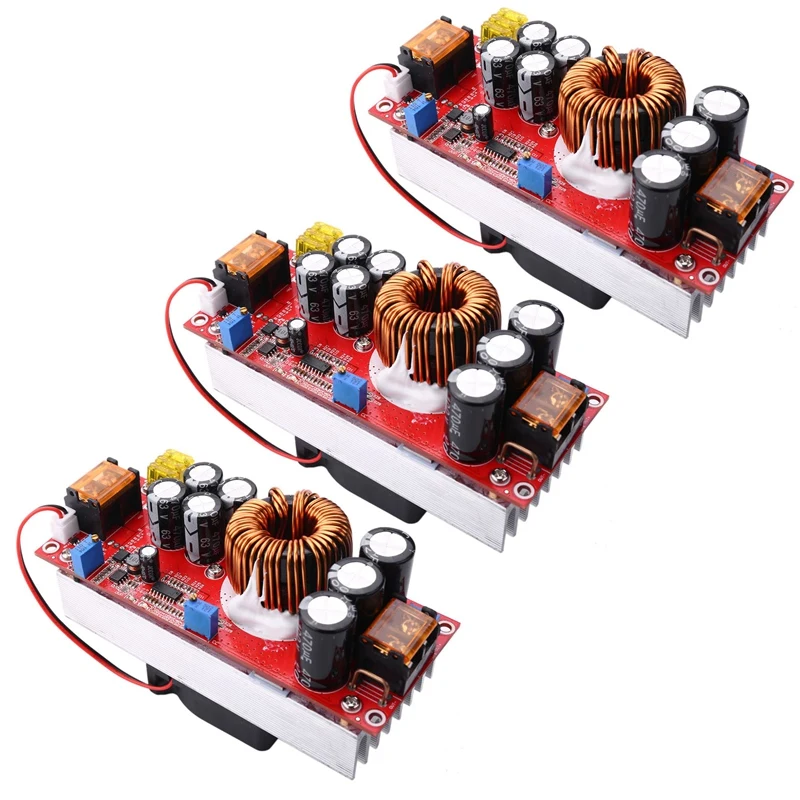 

3x1800 Вт 40 А постоянного тока, регулируемое напряжение, конвертер увеличивает 10-60 в с помощью вентилятора для 12-90 в модуля повышения мощности