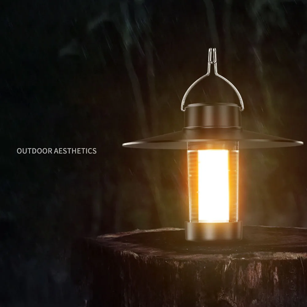 

LED Lighting Lantern Waterproof with Hook Camping Tent Lights Type-c Charging Garden Decoration Lamp Dimmable for Outdoor Travel