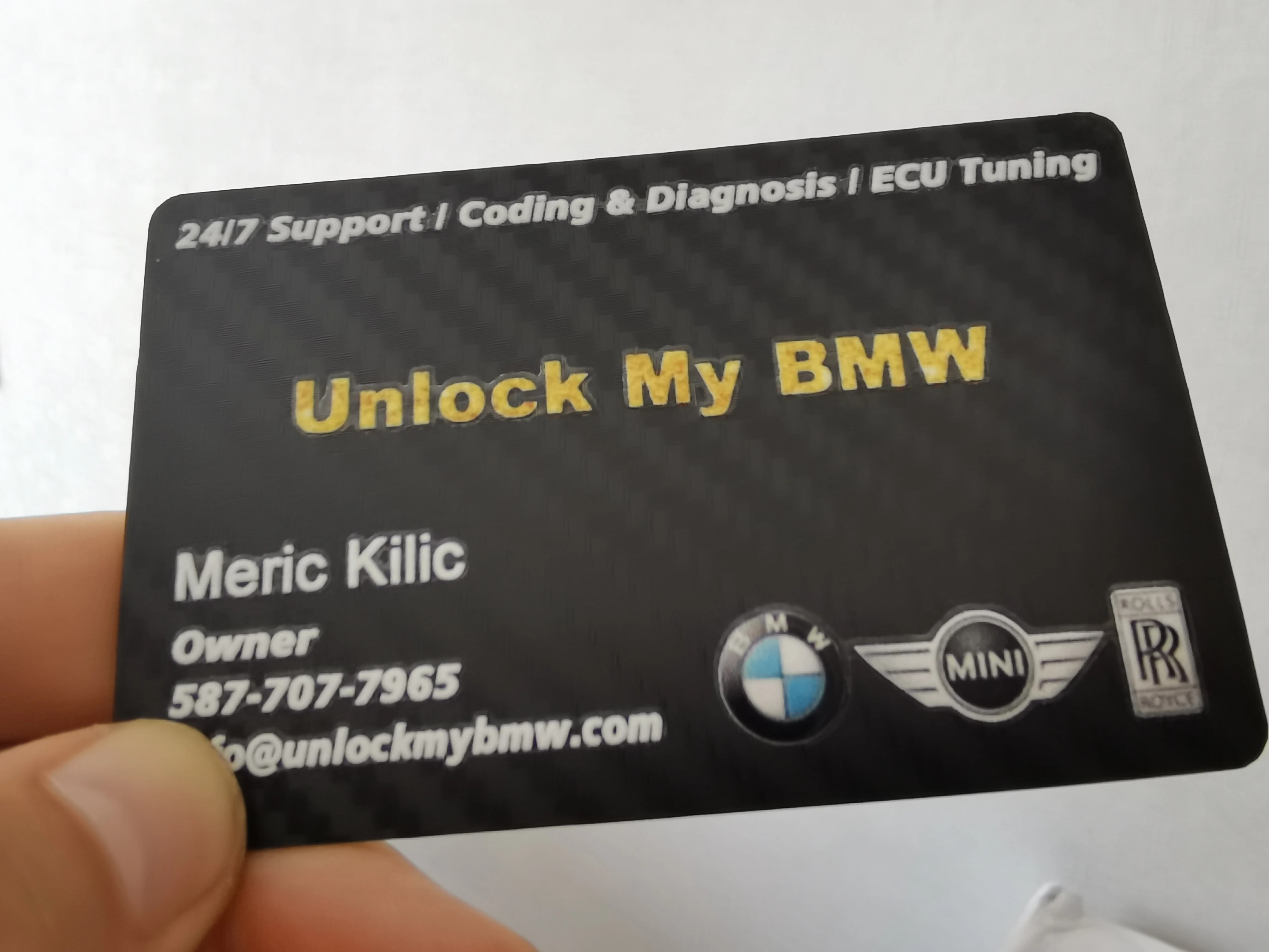 1 шт. умная карточка из углеродного волокна