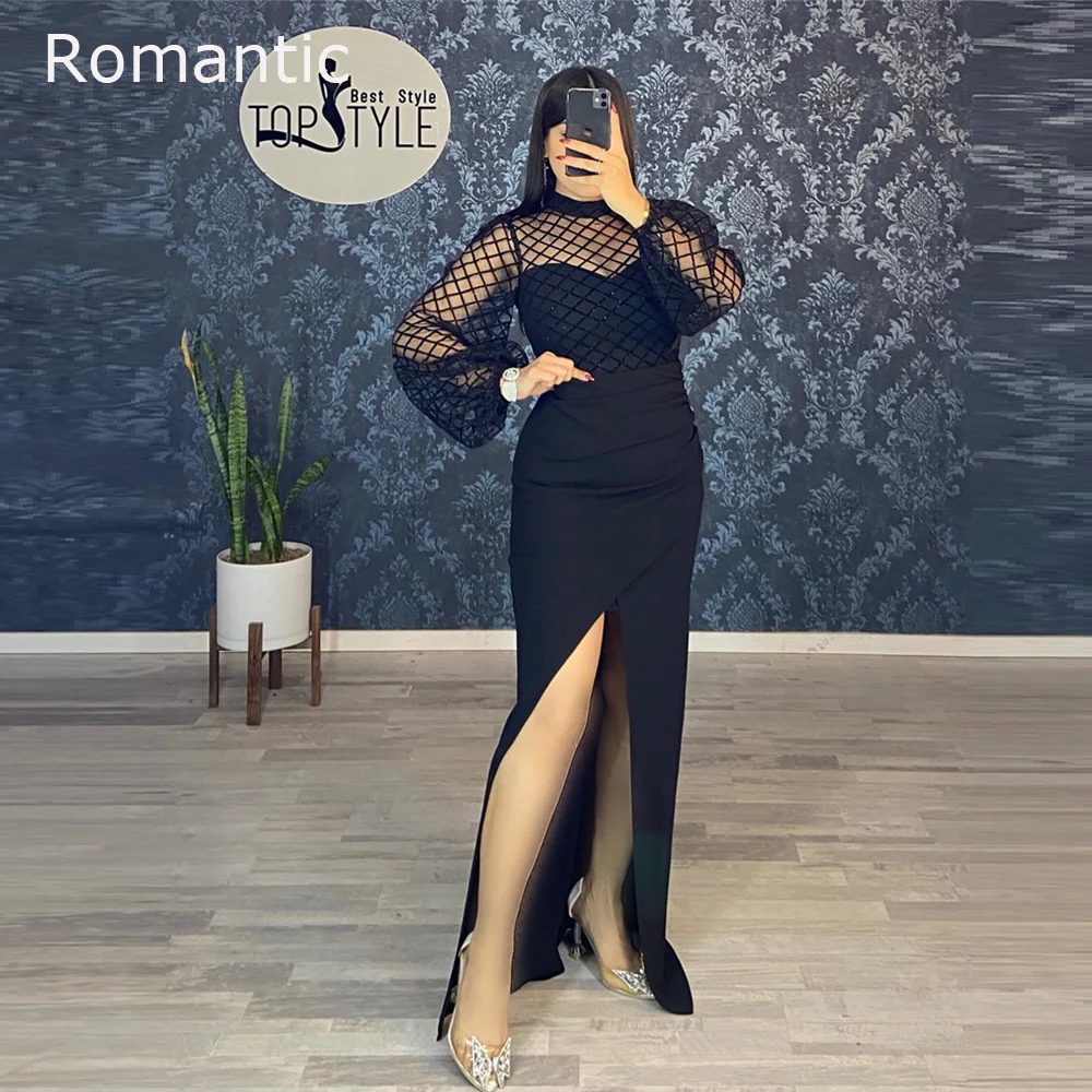 

Женское вечернее платье-русалка, романтическое элегантное платье в клетку до щиколотки с длинным рукавом и разрезом, модель 2022