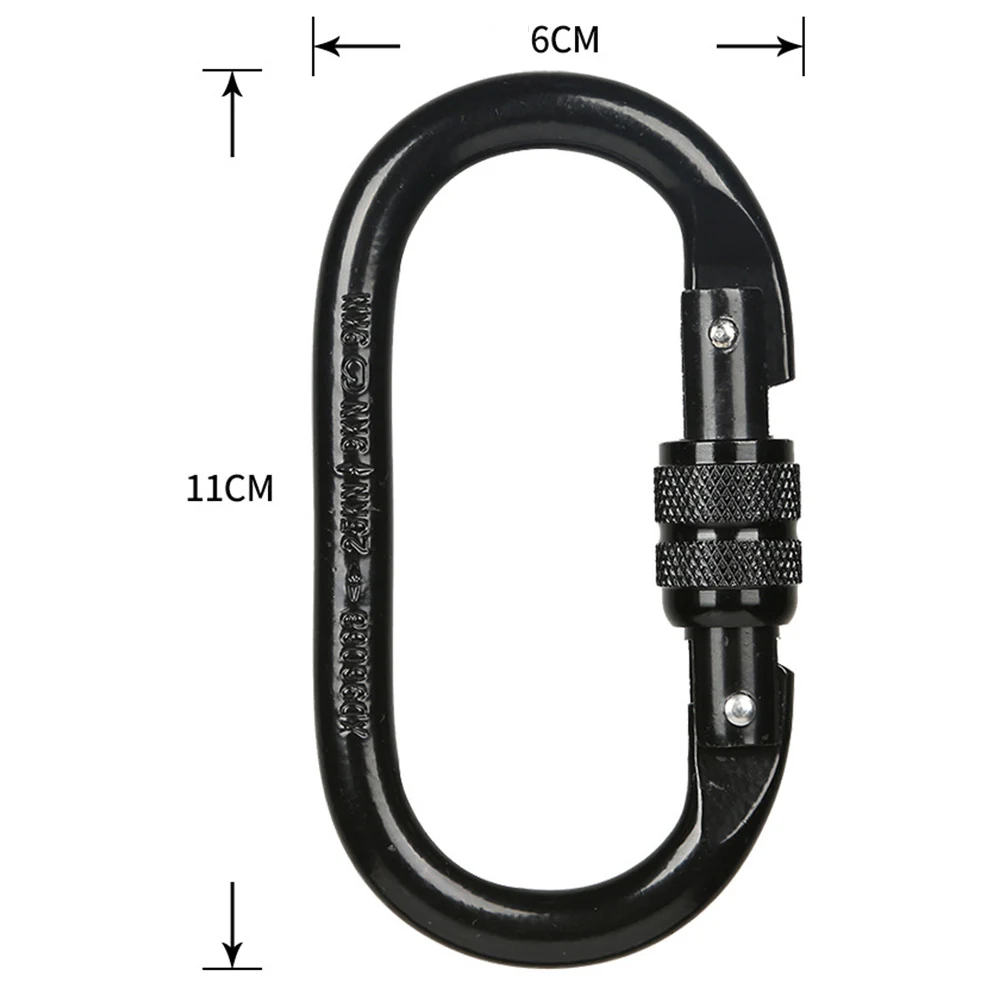 

25KN Climbing Carabiner Locking Gate Carabiner O-shape Rappelling Locking Clip For Outdoor Climbing, Rappelling And Canyoning
