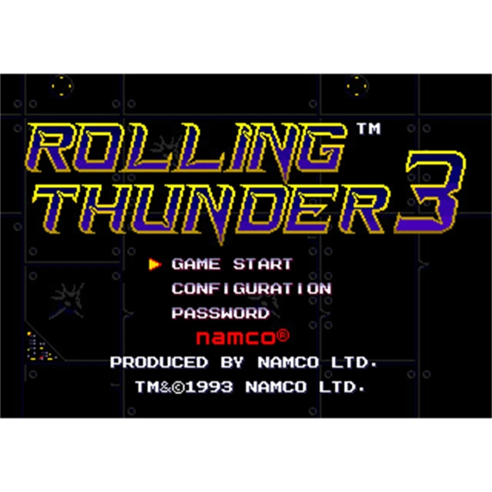 Тележка Rolling Thunder 3 16 бит MD для Sega Mega Drive For Genesis бесплатная доставка