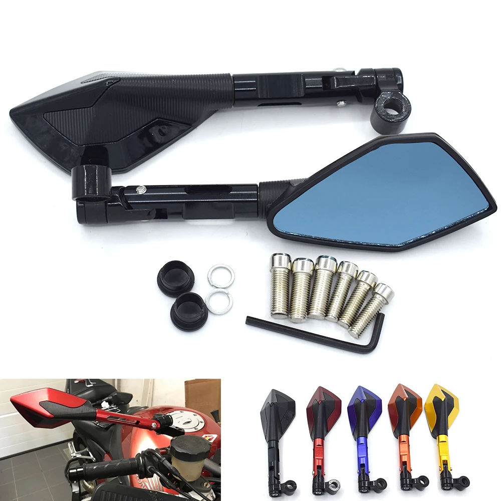 

Universal Motorcycle Rearview Mirror Blue Glass CNC Aluminum For YAMAHA MT-01 MT-03 MT-07 MT-09 FZ-07 FZ-09 MT-10 MT-25 FZ1 FZ8