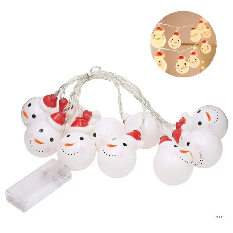 

1.5M Snowman String Lights 10 LEDs Christmas Decorative String Light for Garden Holiday Fireplace Xmas Tree Décor