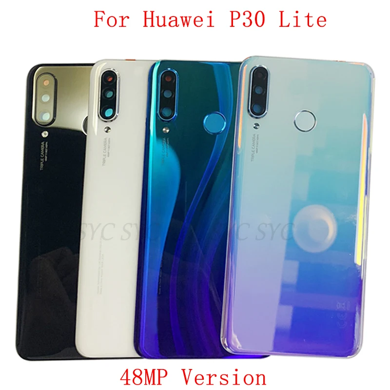 

Original Battery Cover Rear Door Case Housing For Huawei P30 Lite Back Cover with Fingerprint Flex Cable Logo Repair Parts