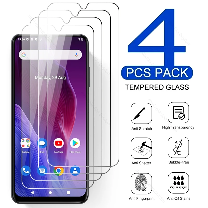 

4PCS 9H Premium Tempered Glass For Cubotp60 Glass On Cubot P60 P 60 4G 2022 6.52" Screen Protector Explosion-proof HD Film Cover