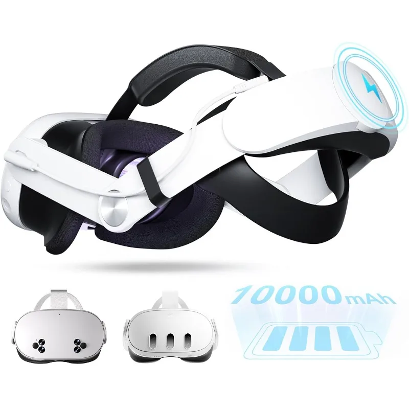 Фото Подходит для аккумулятора гарнитуры Oculus Quest 3/Quest 3s, 10000 мАч, быстрая зарядка 18 Вт, мобильное зарядное устройство, аксессуары для VR. №5
