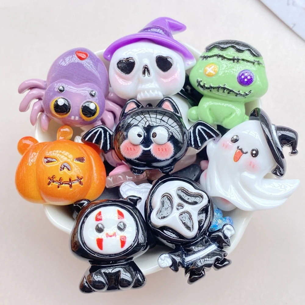 8 шт. новые милые резиновые Мультяшные призраки на Хэллоуин тыквы серия пауков