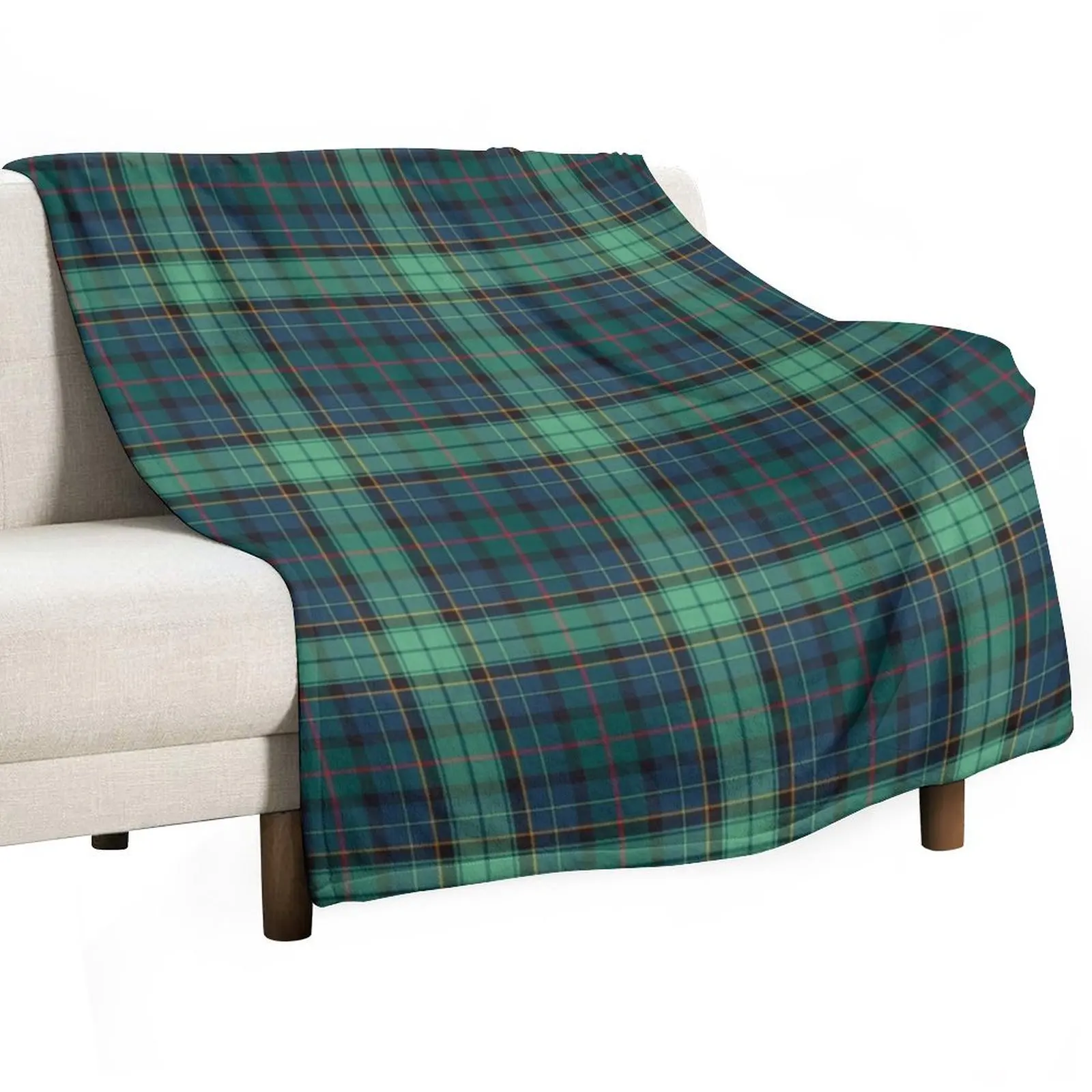 Одеяло Leinster Green Irish Tartan очень большое постельное белье идеи подарков на день