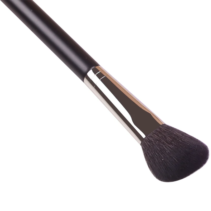 

Щетка для румян и щек Art Secret SM09 Pro, кисточка для макияжа с загнутыми краями, из козьей шерсти, с деревянной ручкой, Смешанная латунная