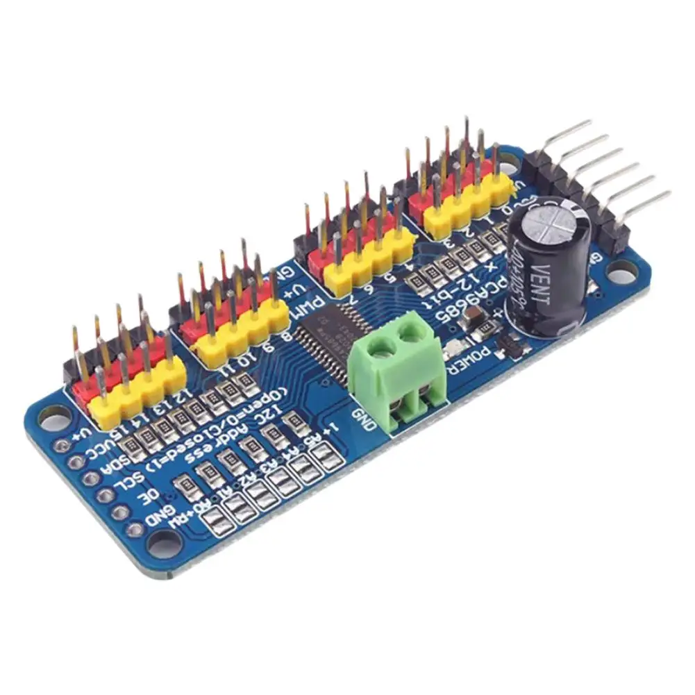 Pca9685pw 16-канальный 12-битный ШИМ-сервопривод Интерфейс I2c Модуль Pca9685 для Raspberry Pi F4m0