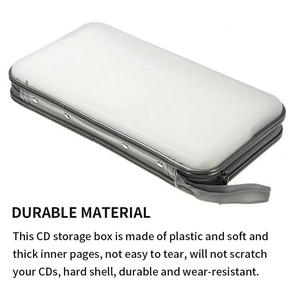 Carrying Protective Album Organizer Portable CD Case DVD Wallet Travel Storage Box Bag Anti Scratch 80 Capacity Hard Shell images - 6