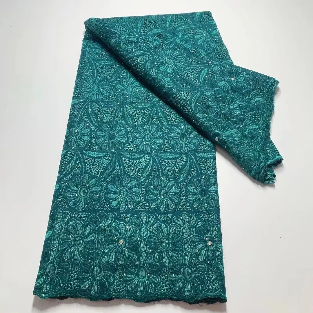 

Swiss High Quality Cotton Soft Soluble Net Embroidery African Cord French GuipureLace Fabric For Dress 5 Yards