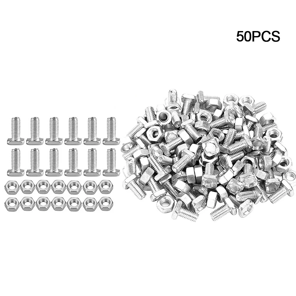 

Bolts Nuts 50 Pcs Aluminum For Many Types Of Glass Greenhouse High-strength Nut Bolt Set Aluminium Greenhouse Nuts