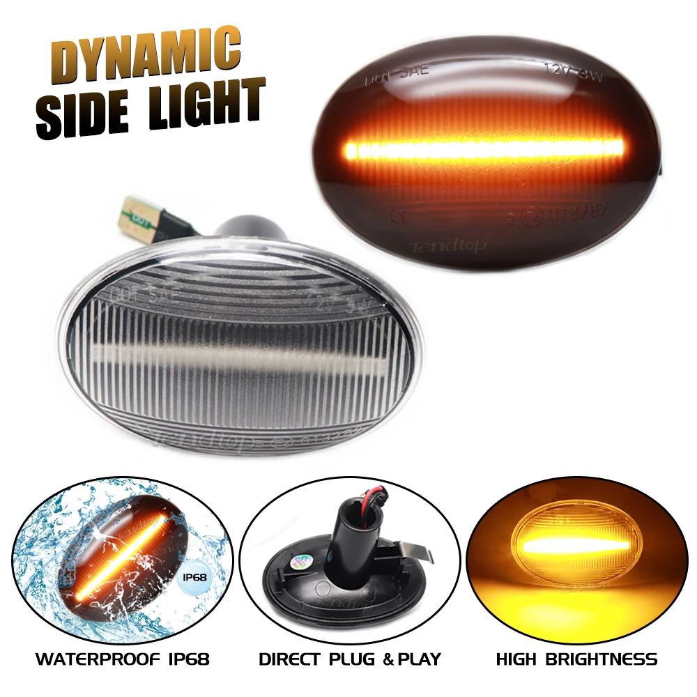 Мигающий боковой габаритный фонарь для MINI Cooper R55 R56 R57 R58 R59 CL-R56-LSM-SM Динамический