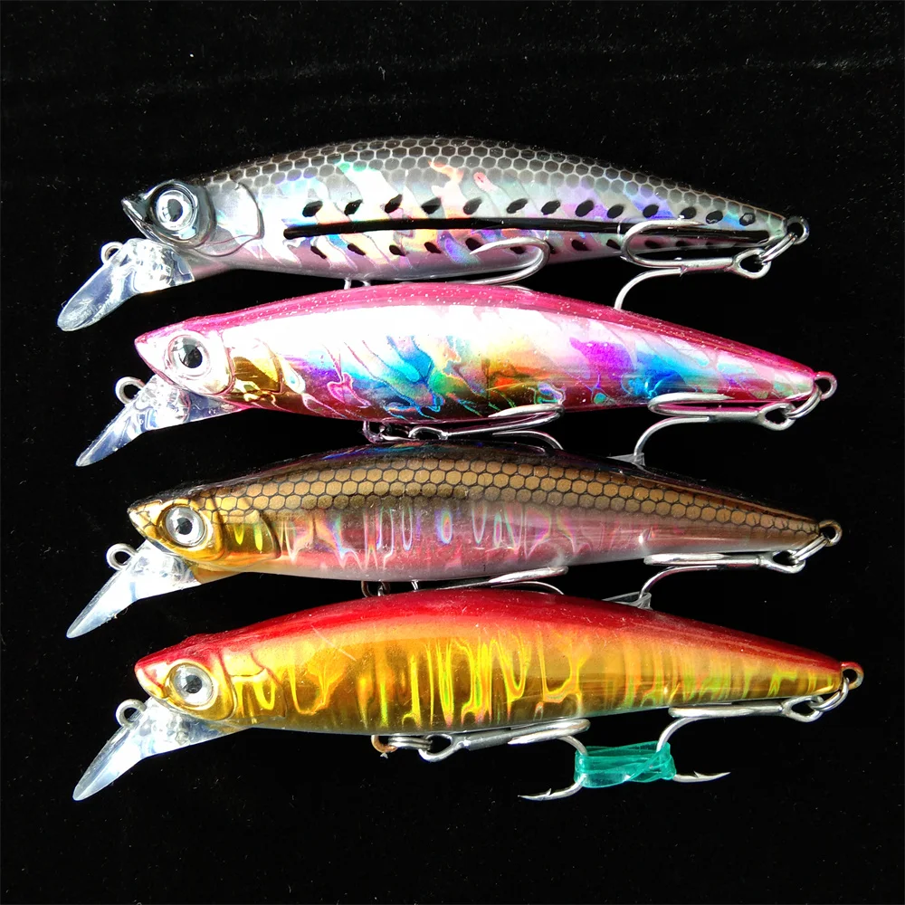 

Swolfy 4pcs 9cm 33g New Baits Fishing Accessorie Wobblers Sinking Floating Minnow Pike Mackerel Tackle