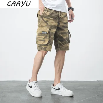 CAAYU Mens Cargo Shorts Men Summer Camouflage Side Pockets Hip Hop Japanese Streetwear Harajuku Male Pants Casual Shorts for Men 1