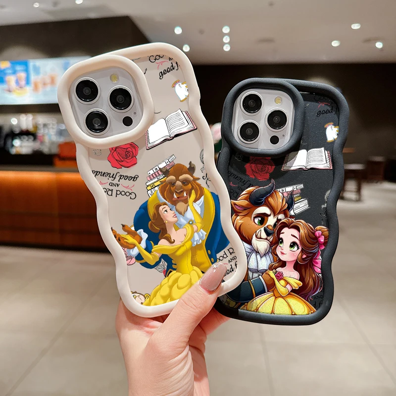 Милый мягкий защитный чехол для телефона с изображением красавицы и чудовища iPhone