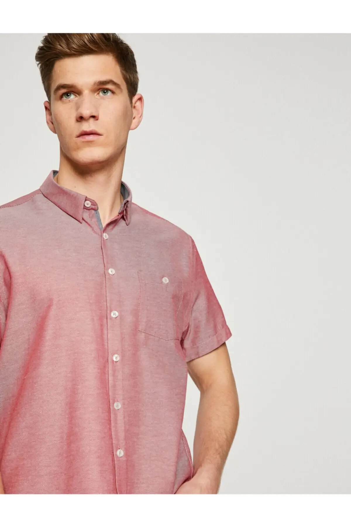 Koton мужской красная рубашка 8YAM62194OW|Рубашки| |