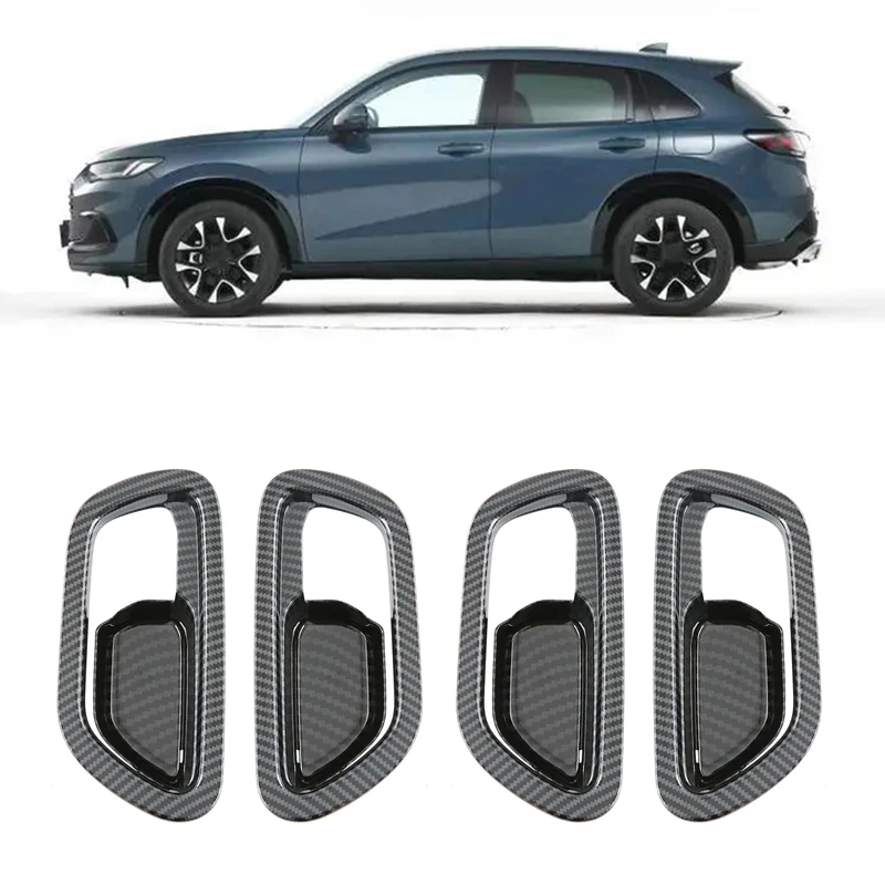 Автомобильные наклейки из углеродного волокна ABS с внутренней ручкой для Honda ZRV ZR-V