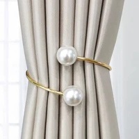 curtain tieback 2 pcs circle pearl luxury curtains tie ring europe style universal 1 pair diamand 13 9cm simple home accessorie