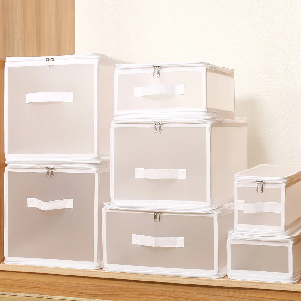 

Popular Waterproof Transparent Storage Box Seven-piece Clothing Toy Quilt Home Portable Finishing Storage Bag Wardrobe Finishing