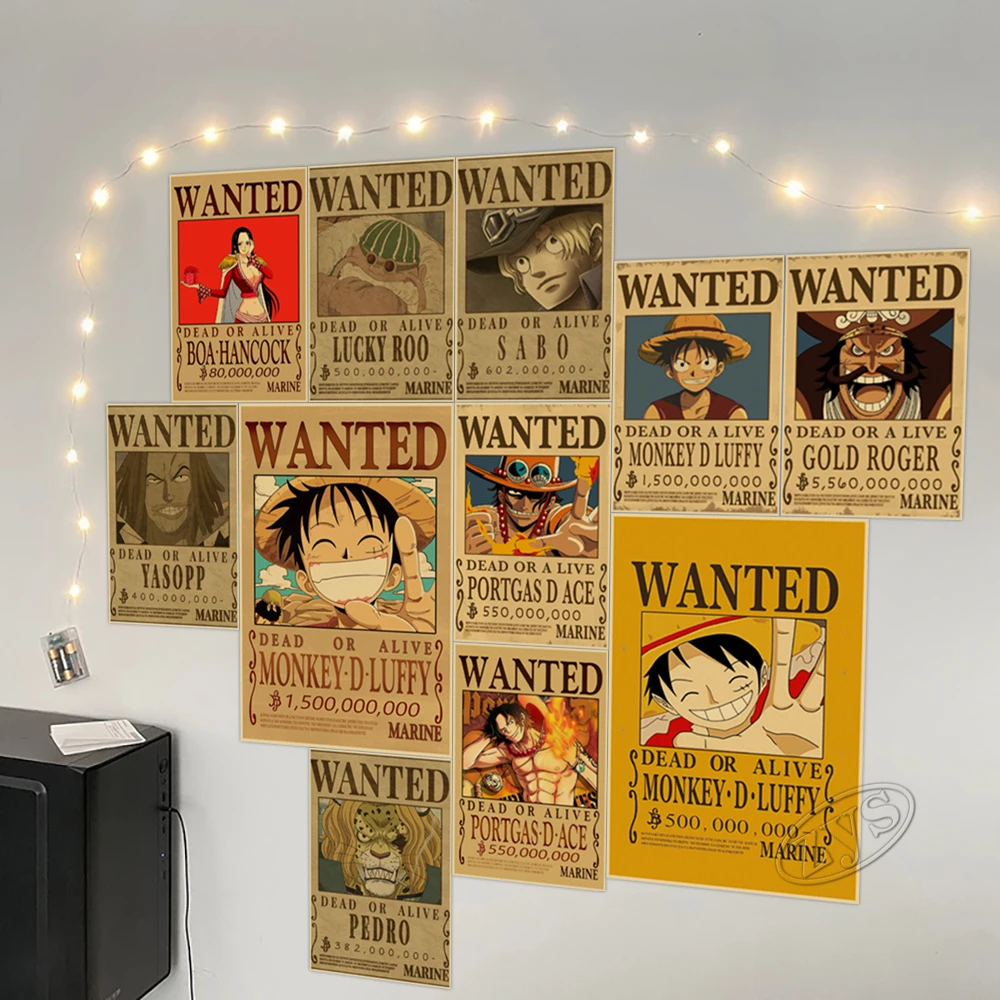 Принты цельный плакат Art Monkey D. Luffy живопись винтажная роспись Vinsmoke Sanji Декор