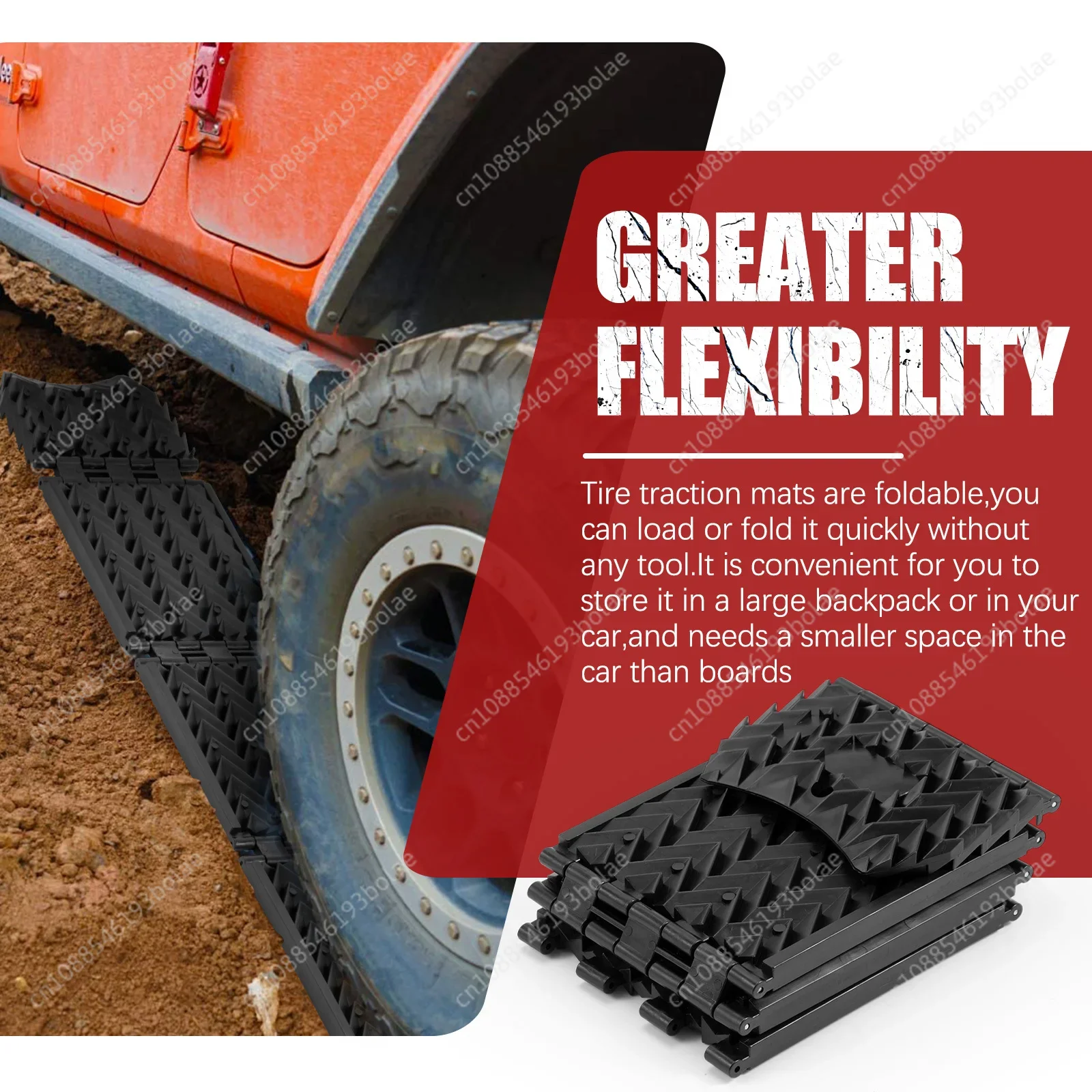 Складные внедорожные 4x4 тяговые доски для экстренных шин со снежным песком