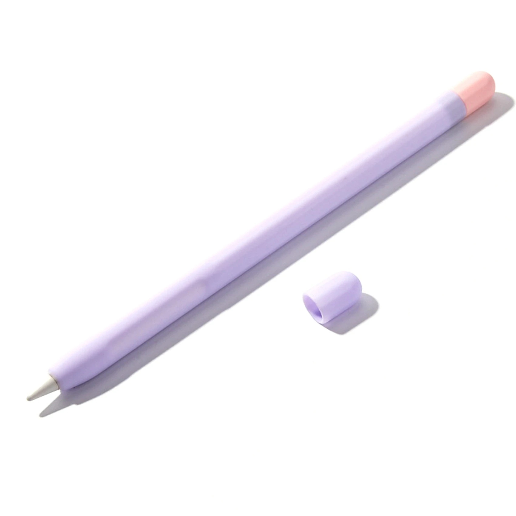 

For Apple Pencil 1St Generation Pen Cover Double-Spell Silicone Pencil Case Stylus Pen Case Protective Cover Purple