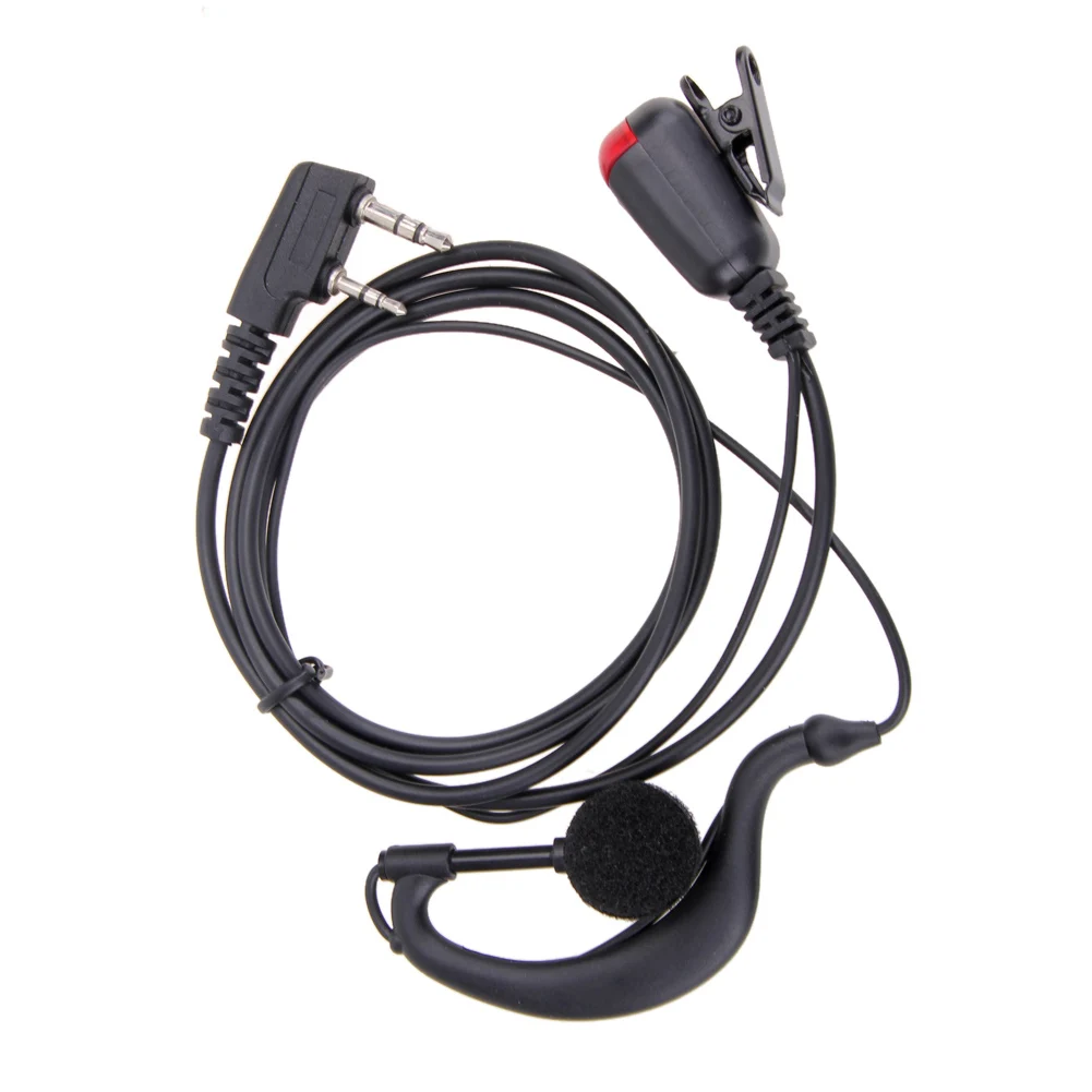 

2Pin G-Shape Headset Earpiece Mic for Two Way Radio Security Walkie Talkie for Kenwood Handheld/Puxing/Linton/Feida Radio