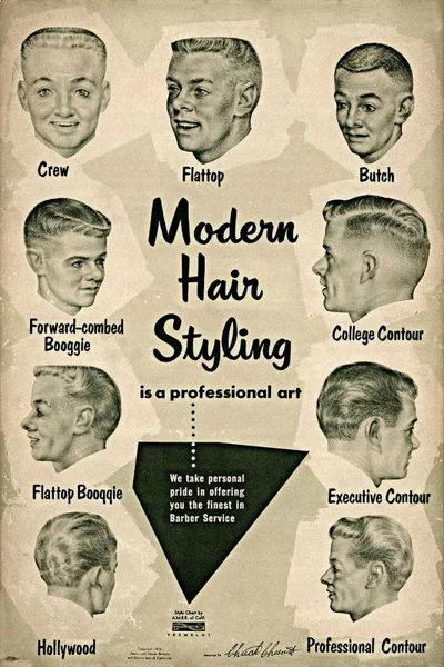 

Винтажная Ad Современная схема для укладки волос для парикмахерской, рисунок для стрижки, парикмахерский плакат, металлический картина «мет...