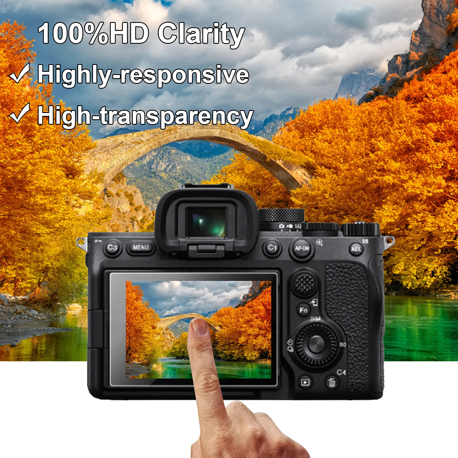 Защита экрана из закаленного стекла для камеры Sony Alpha A7IV/A7M4/A74 3 шт. 9H 0 мм |