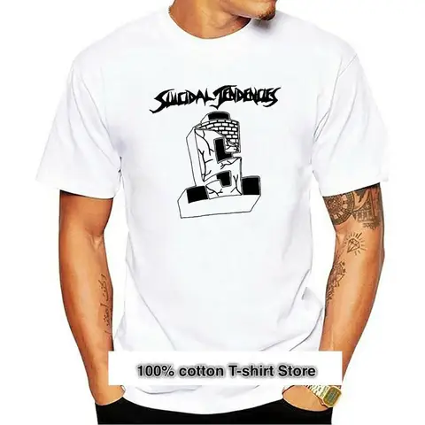 Camiseta de Skater para hombres, camisa de манга corta de algodón blanco, tentrend suicida, a la moda, veneciana