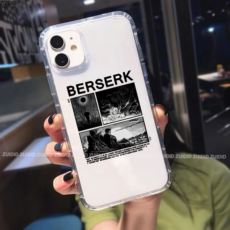 Аниме Чехол Berserk для телефона iPhone 11 12 13 mini pro XS MAX 8 7 6 6S Plus X XR мультяшный меч гэтсу |