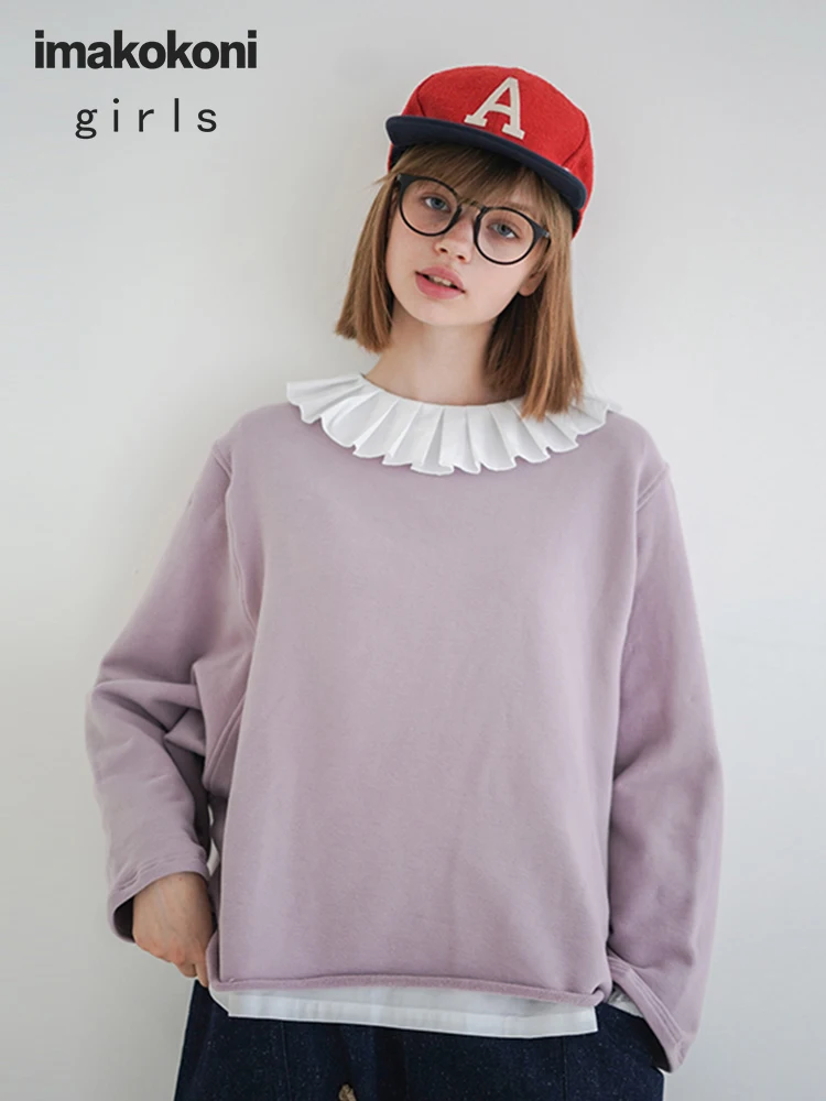 

Оригинальный дизайн Imakokoni, Однотонная рубашка в японском стиле с закругленным низом, Осень-зима 2019, новинка 192765