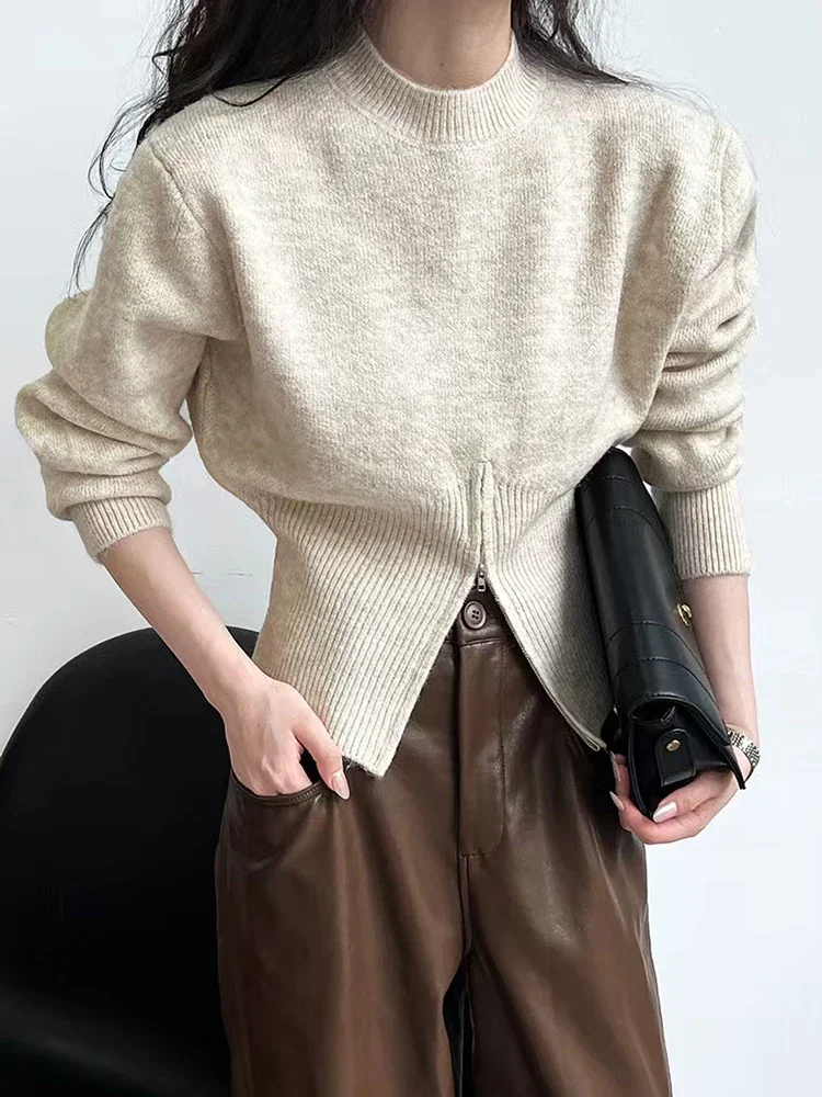 Fanan новые повседневные корейские свободные вязаные пуловеры с длинными рукавами