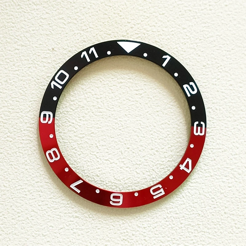 Aluminum Ring GMT Diver's Style Watch Bezel Insert Fits 40mm Men's Watch Cases Replace Accessory 38mmx30.5mm Diving Bezel Ring