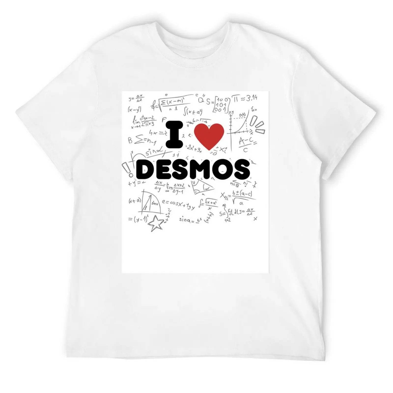 Официальная футболка I LOVE DESMOS синяя арочная рубашка в стиле аниме простые