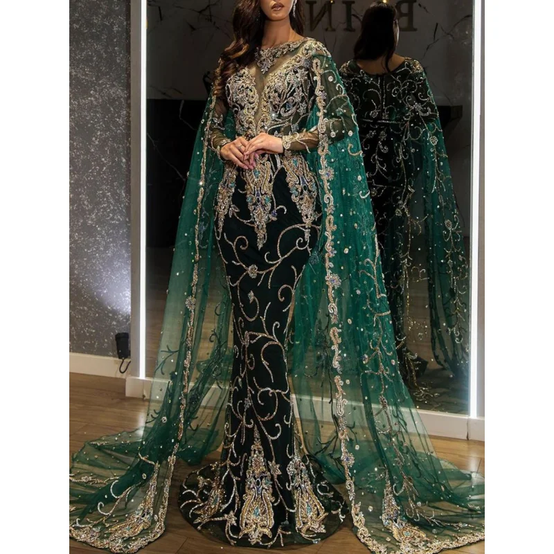 

Элегантное женское вечернее платье, блестящее Сексуальное женское платье с блестками для особых случаев, роскошное свадебное зеленое женское платье для выпускного вечера